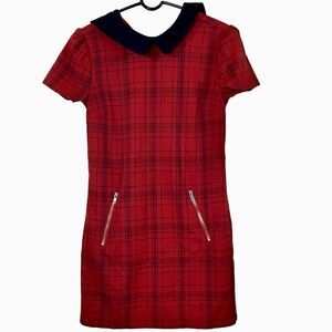 Forever 21 Dress Collared Plaid Mini Dress Size Small